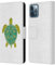 Head Case Designs Offizielle Cat Coquillette Schildkröte Grün Meer Leder Brieftaschen Handyhülle Hülle Huelle kompatibel mit Apple iPhone 12 / iPhone 12 Pro