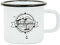 Him & I® - Tazza smaltata con scritta Avventurerina | Tazza smaltata per esterni | Robusta, leggera e infrangibile | Stampa su entrambi i lati | per campeggio, trekking e escursionismo