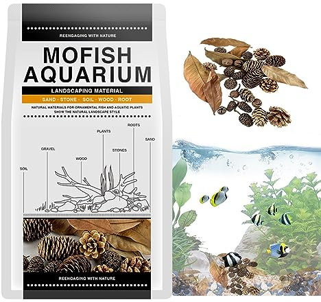 Jomewory Aquarium-Blattstreu - Aquariumregler und Wasseraufbereiter,Gesunde Garnelen und Aquarien Botanicals, für Garnelen, Goldfische, Guppys und Frösche