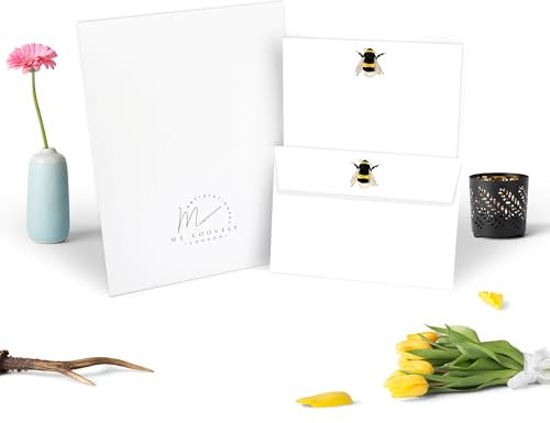 Me Loovely Bumble Bee Letter Writing Paper and Envelopes A5 Size Letters Papers Stationery Supplies for School Home & Office | Christmas Gifts (Pack of 10 Letters and Envelopes with Gift Envelope)