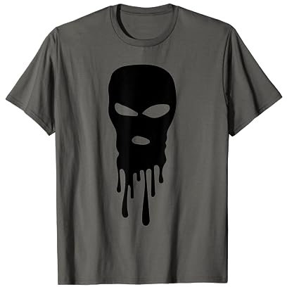 Skimaske Sturmhaube Bandit Maske Räuber Maske Hip Hop Rap T-Shirt