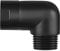 DAZZLEEX Shower Head Elbow Adapter Shower Extension 90 degree Matte Black