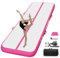 Inflatable Tumbling Track Mat 10FT 4 Inch Thickness Inflatable Gymnastics Mats Tumble Track Floor with Air Pump for Kids Gym Home Use Cheerleading Yoga(Rose)