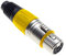 5 Pole XLR Socket, Yellow - Female Audio Mic Microphone DMX Plug Jack Socket, Nicked-Plated Adapter, Metal Construction Connector With Plastic Housing
