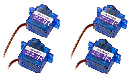 SEENGREAT SG-SG-92 Servo SG-SG 92 Micro Digital Servo 9 g with Nylon Carbon Fibre Gears High Precision Gear High Torque Servo for RC Aeroplane Helicopter Controlled Car Boat 4 Pieces Servos