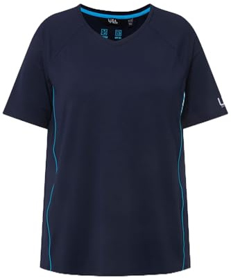 Ulla Popken, mujer, tallas grandes, camiseta, protección UV 50+, escote de pico, manga corta