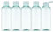 Toureal 100ML Flacon avec Flip Cap Vide (5 Pièces), Rechargeable Bouteille de Voyage pour Cosmétique avec Entonnoir (Vert Clair)