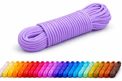 KBBB Gummikordel 1mm / 2mm / 2,5mm / 3mm / 4mm / 5mm Rundgummi Gummischnur elastisch Handwerk Lange 5m / 4m / 3m / 2m 32 Farben 373 Lavendel 3mm X 5m