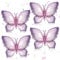 4 Piezas Globos de Mariposa, Morado Globos de Aluminio de Animales Mariposa, Decoraciones para Niños, Cumpleaños, Fiesta de Animales, Valentín, Bodas, Regalo, Baby Shower