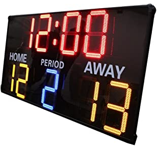 Tableau de bord électronique de basket-ball alimenté par batterie avec buzzer, for l'équipement de comptage de temps de tableau de bord de football électronique de sports de tableau de bord numérique