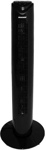 Syntrox Oszillierender Turmventilator Spruzzio | Tower Fan | Standventilator, inklusive Fernbedienung, mit LED-Display, Benutzerfreundlich, Nachtmodus