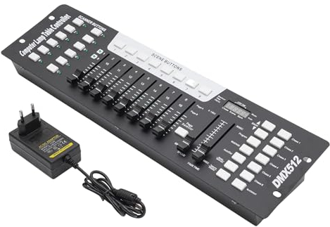 Hanmorfarbi DMX Controll Lichtmischpult, 192 CH DMX 512 DJ Controller, DMX Controller, DMX Mischpult für Bühnenbeleuchtung, DJs, Moving Heads, Bars, Discos, Live Shows, Parties