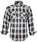 TARAINYA Chemise Flanelle Homme A Carreaux Western Cowboy Manches Longues avec Boutons-Pression Regular Fit Noir Blanc 2 2XL