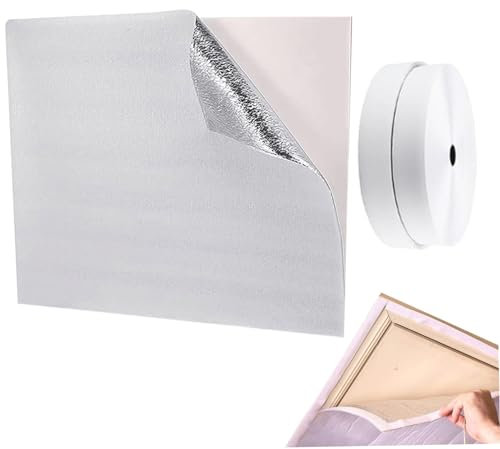 Attic Door Insulation Cover 129x95cm Attic Fan Cover with 5m Sticker Seal Attic Vent Insulation Cover Thermal Door Cover for Winter Summer