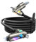 LISEN 240W USB-C Charge Cable, USB C Cable, 4 in 1 Charging Cable (6.6FT) with Light, USB A/C to C/L Multi Charging Cable for iPhone 16 15 14 13 12 Pro Max, MacBook, iPad, Samsung, Black