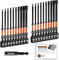 Allen Wrench Drill Bit Set-Impact 4 Long Hex Bit Set 20pcs (Metric&SAE),1/4”Hex-Shank S2 Steel Key Drill Bit Set with Magnetism, CNC Machined Tips with Extension Socket and Storage Box