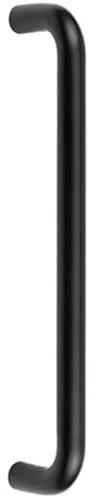 Loops D Shape Matt Black Pull Handle for Doors - 300mm x 19mm Durable Design - Door Handle