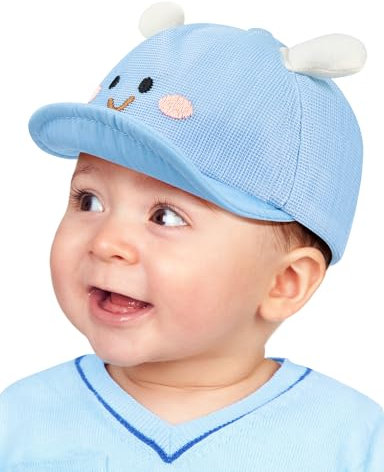 Kiiwah Cappellino con Visiera Neonato, Cappellini da Sole Unisex Bambini Rete Cappello Baseball Bambino Cartone Animato Berretto Misura Regolabile Cappelli Estivi per Ragazzi Ragazze
