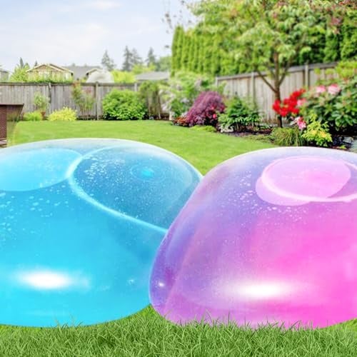 47'' Riesiger Blasenball 2 Stk. Aufblasbare Wasserballons Großer Strandball Pool Strand Spielzeug Weicher Gummiball für Drinnen Draußen Party