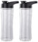 Peosaard Mixer -Ersatzteile, 2pcs Blenders Flasche, 20oz Clear Plastic Sport Water Flasche mit Deckel, nützliche und praktische Teile Ersatzteile für Reise, Camping, Wandern, Sportwasser