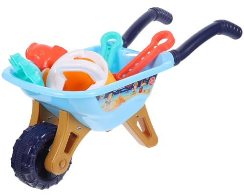 Milisten 1 Set Passeggino Giocattolo Da Spiaggia Giocattolo Di Sabbia Per Articoli Da Spiaggia Carriola Giocattolo Da Spiaggia Giocattoli Di Sabbia Blu Plastica Colore Casuale