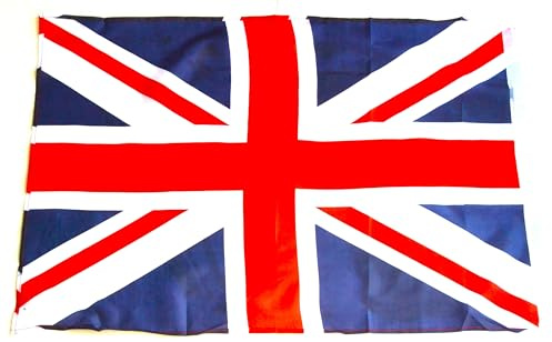 Bandera del Reino Unido, Union Jack, 90 x 60 cm, Poliéster, Diseño Clásico