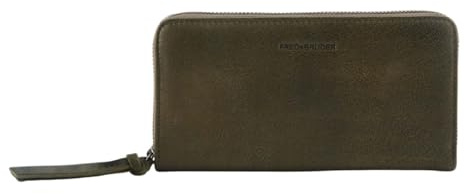 FREDsBRUDER Leder Geldbörse My Old Friend Ziparound Wallet Khaki Green