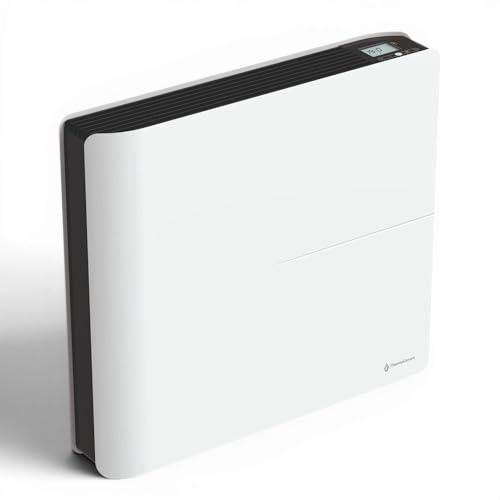 Radiateur électrique connecté 1000W double système de chauffe horizontal Blanc Molia