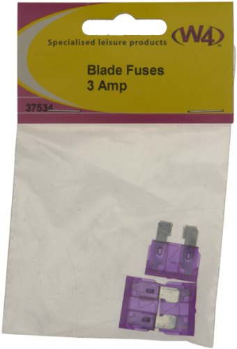W4 3 Amp Blade Fuses (Pack of 3) - Purple