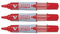 Pilot Refill V-Board Master Marker, Red, Begreen, Medium Chisel Tip, Pack of 3