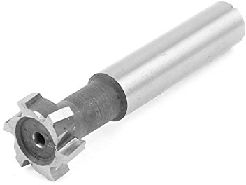 sourcing map Fres* 5 mm Profundidad 16 mm Diámetro de corte 6 flautas HSS T Slot End Mill