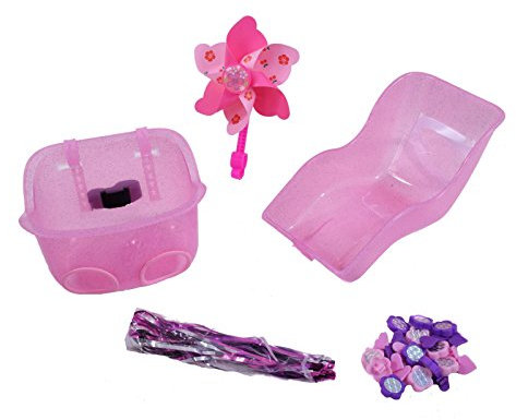 ULTIMATE GIRLIE BIKE TO GO WITH CYCLE REAR DOLLY SEAT+ FRONT TEDDY SEAT+ WINDMILL + TASSELS + FREE GRIPS PINK
