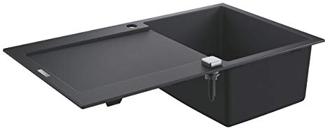 Grohe K500 Kompositspüle mit Abtropffläche granit schwarz 31644AP0 86 x 50 cm