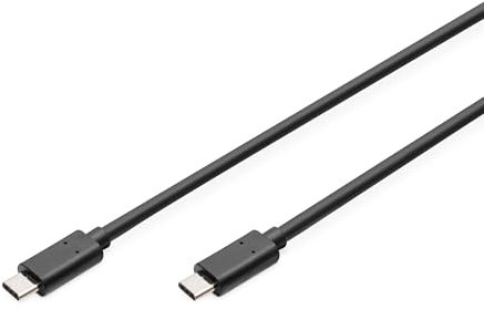 DIGITUS Cable de conexión USB 2.0 - 3,0 m - USB C (m) a USB C (m) - 480 Mbit/s - Cable tipo C, cable de conexión - Negro
