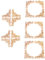 Woodcarving 20 Stück Holz geschnitzt Eck-Abziehbild für Skulptur Ecke, Wandleuchte, Rahmen für Haus, Möbel, Schrank, Tür, 4 cm