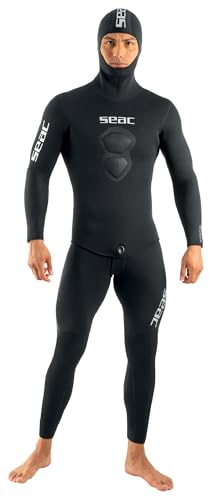Seac Royal, Traje de Neopreno biforado de 7 mm para Buceo o apnea, Pantalon y Chaqueta con Capucha