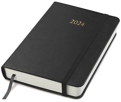 Wykeham's Executive Journal - Tagesplaner 2025 und Terminplaner - Personalisierung verfügbar (Schwarz, A6)