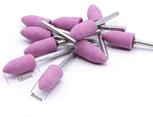 6X Sharpening tip Sharpening Stones [Ø 9 x 19 mm] for Dremel, Proxxon Grinder Accessories Sharpening Stone Stone Grinder Multifunction Tool ...