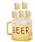 5 pcs Beer Letters Happy Birthday Cake Topper Cupcake Topper Decorations Supplies