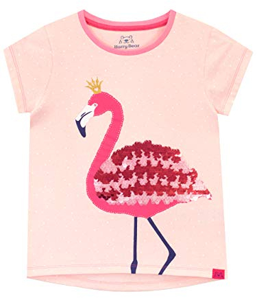 Harry Bear Mädchen Tshirt | Flamingo T-Shirt Kinder | Süßes Tshirt Mädchen | Kinder T Shirt Für Den Sommer | Rosa 110