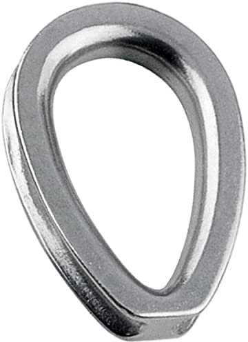 FASTON® Kausche, schwere Ausführung 4 mm Edelstahl A4 V4A (2 Stück) Windenseil Stahlseil Draht Stahl Drahtseilkauschen Geschlossene Form