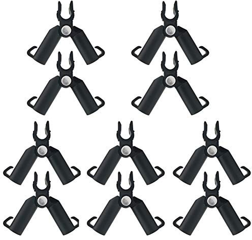 10PCS Adjustable Garden Trellis Plant Swivel Clips Plant Sticks Holder Clips Rod Connector for Plastic Coated Canes Climbing Rattan Vine