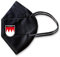 Mundmaske Maske in Schwarz Deutsche Herstellung incl. Motivwappen - Franken