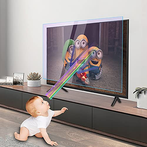 WLWLEO TV Screen Protector Film for 32-75 inch Display, Anti Glare&Anti Blue Light Filter, Eye Protection Matte Film for TV Computer Monitors,32 698×392mm