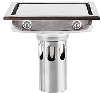 steel square shower drain wet room drain steel square shower drain floor drain Floor Drain Square Bathroom Shower Tile Insert Strainer 304 Stainless Steel 11X 11 cm for Kitchen Washroom Hotel Copper B