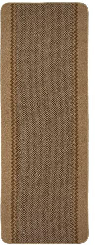 THE RUGS - Machine Washable Area Rugs & Runners for Living room, bedroom kitchen hallways Bordered Design|Beige 180x67 cm
