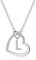 LIHELEI Damen Halskette Herz Buchstabe 925 Silber Kette Damen Personalisiere Kette, Geburtstags und Weihnachten Geschenk Für Frauen Mädchen Mama Freundin - L