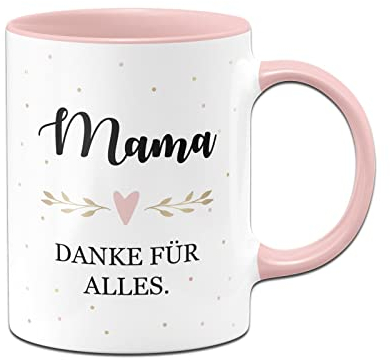 Tassenbrennerei Tasse - Mama danke für alles - Kaffeetasse mit Spruch als Geschenk (Mutter)