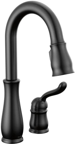 Delta Faucet 9978-BL-DST Leland Miscelatore Rubinetto da Cucina con Doccetta, Nero Opaco