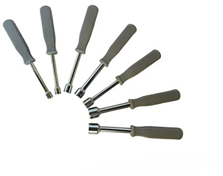 Set 7 Pezzi Cacciaviti a Bussola Giraviti per Dadi Esagonali da 5 a 13 mm Cacciavite per Chiave a Bussola Chiave Fissa a Tubo